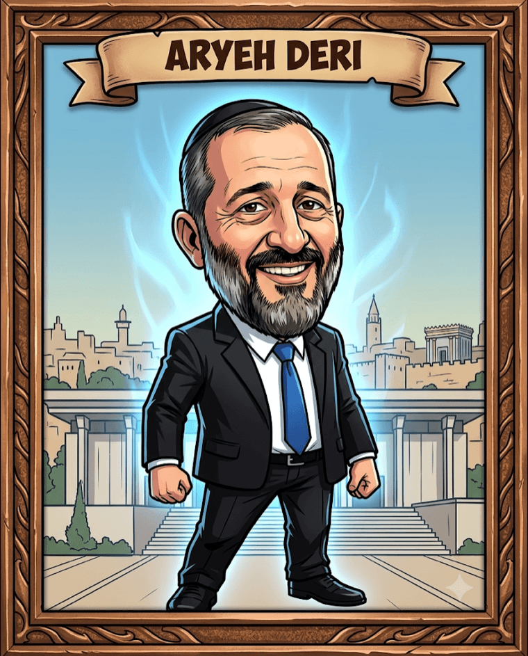 קריקטורה של אריה מכלוף דרעי