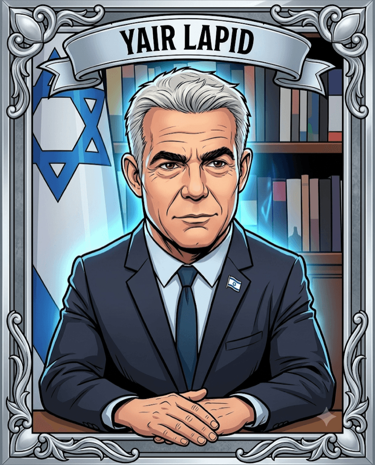 קריקטורה של יאיר לפיד