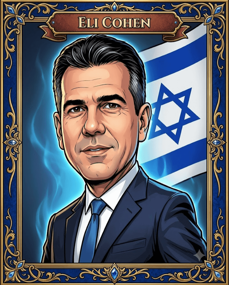 קריקטורה של אלי כהן