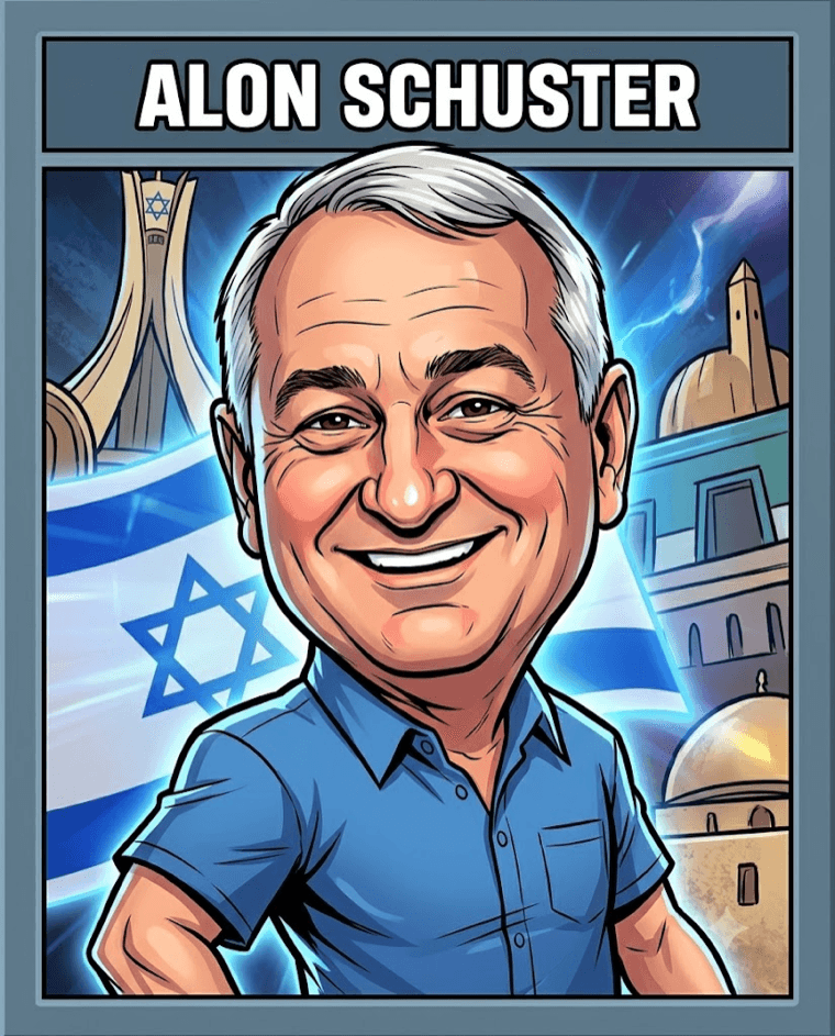 קריקטורה של אלון שוסטר